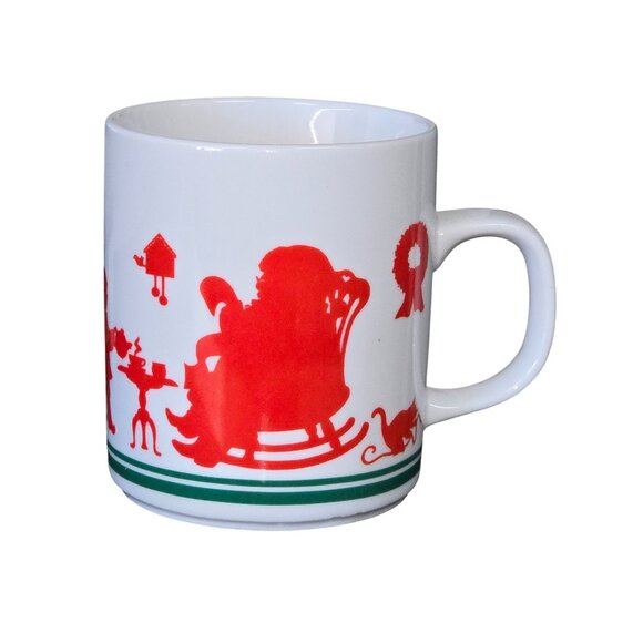 Mr. Claus Christmas Mug Santa Avon 1984 Coffee Cup Red Green - Picture 1 of 5
